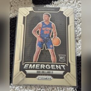 2024-25 Panini Prizm Ron Holland II Emergent Silver Prizm #4 Detroit Pistons